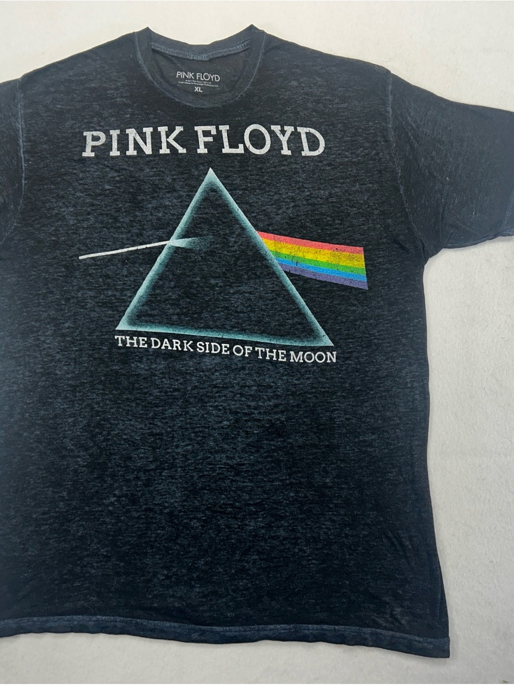 Pink Floyd Dark Side of The Moon T-Shirt Thin Material Black Size XLarge Cotton